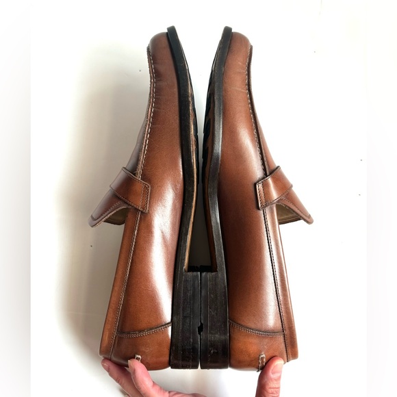 Salvatore Ferragamo Chestnut Brown Italian Leather Loafers Size 10.5 D - Picture 7 of 15